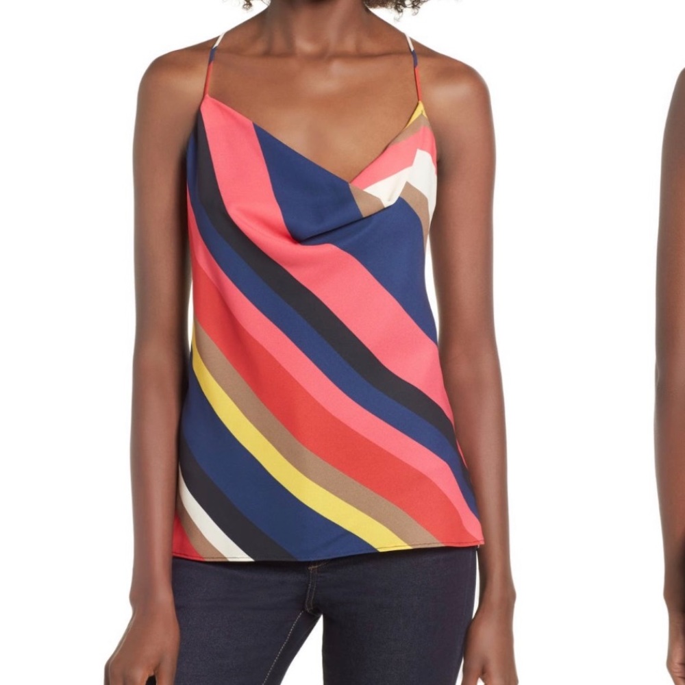 Socialite drape neck halter tank